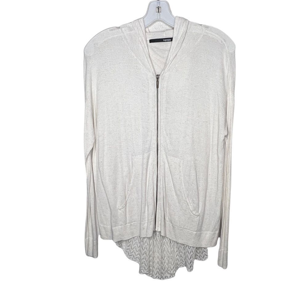 Kensie Zip Hoody Cardigan Sweater